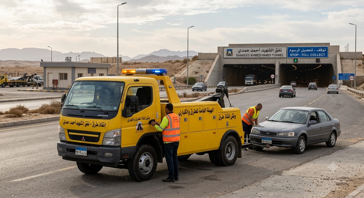ونش إنقاذ طريق النفق الشهيد أحمد حمدي